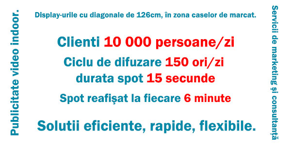 TOP Vision Bacau, publicitate outdoor si indoor.